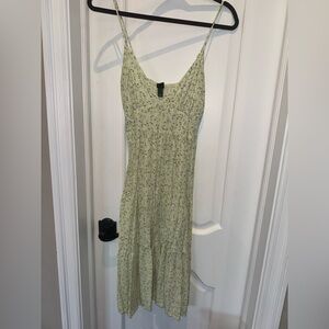 Wild Fable Green Floral Tiered Midi Dress | Size M